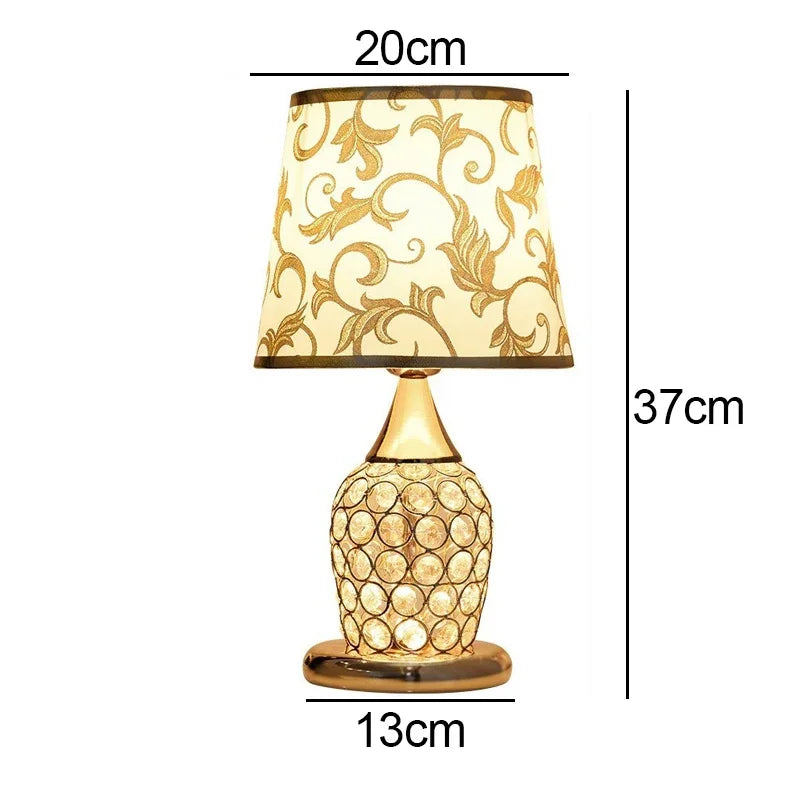 European-Style Crystal Table Lamp Ins Simple Modern Bedroom Warm Romantic Fashion Creative Decorative Bedside Lamp