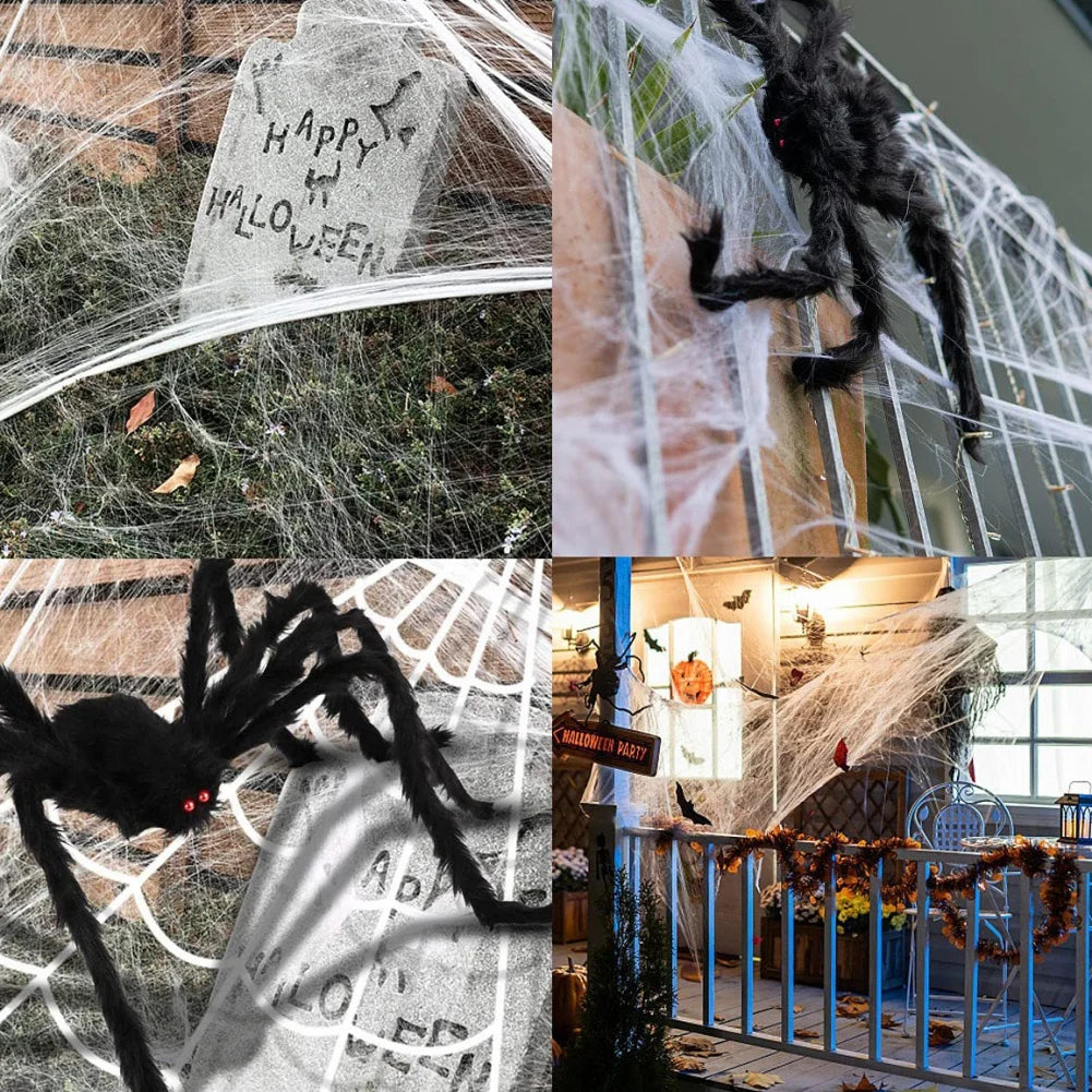 Light-up Spider Halloween Decoration,Big Lighted Spider for Scary Halloween Outdoor Indoor Yard Home Party Haunted House Décor