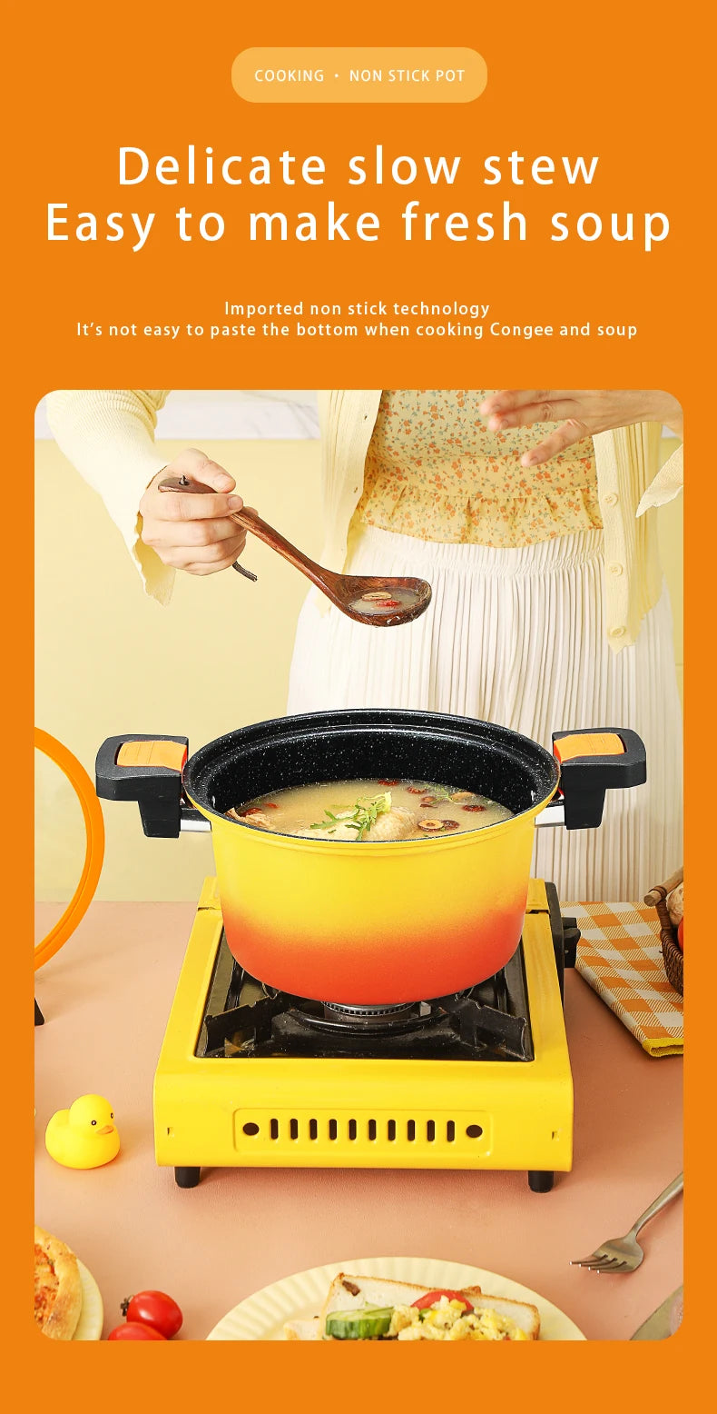 KSISE Brand Authentic Micro-Pressure Soup Pot & Cooking Pot - Non-Stick, Easy-to-Clean, Versatile, High-End, Stylish Cookware