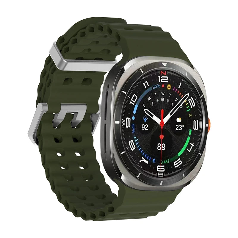 Marine Band For Samsung Galaxy Watch Ultra 47mm Sports Silicone Strap Bracelet For Samsung Galaxy Ultra Watchband Accessories