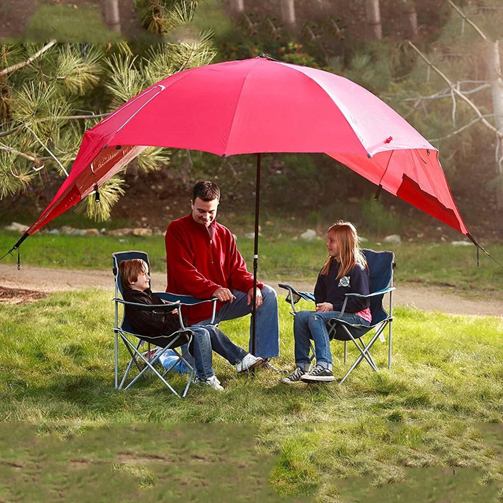 Cross border Amazon Sports Outdoor Portable Multi functional Sunshade Beach Tent Umbrella with Window Fishing Beach Umbrella