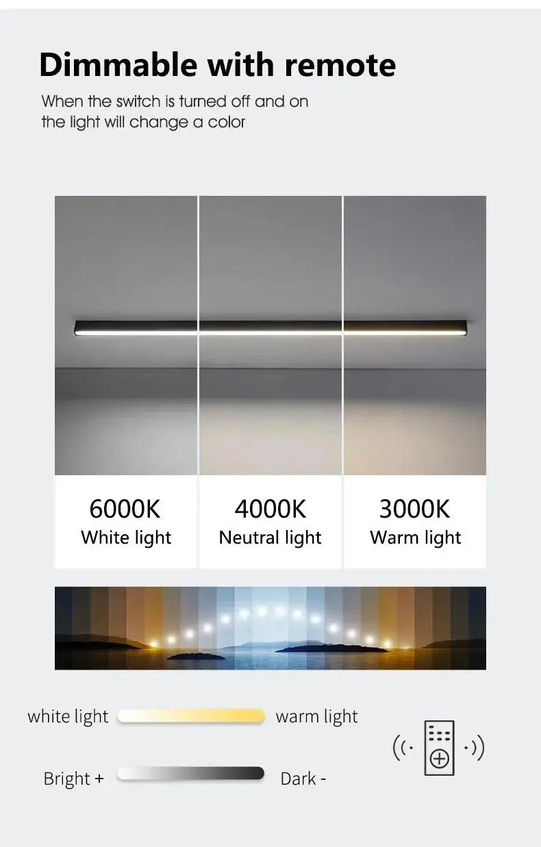 Modern Led Ceiling Light Dining Room Kitchen Line Living Room Light Ceiling Lamp Balcony Porch Bedroom Office Lighting Fixtures