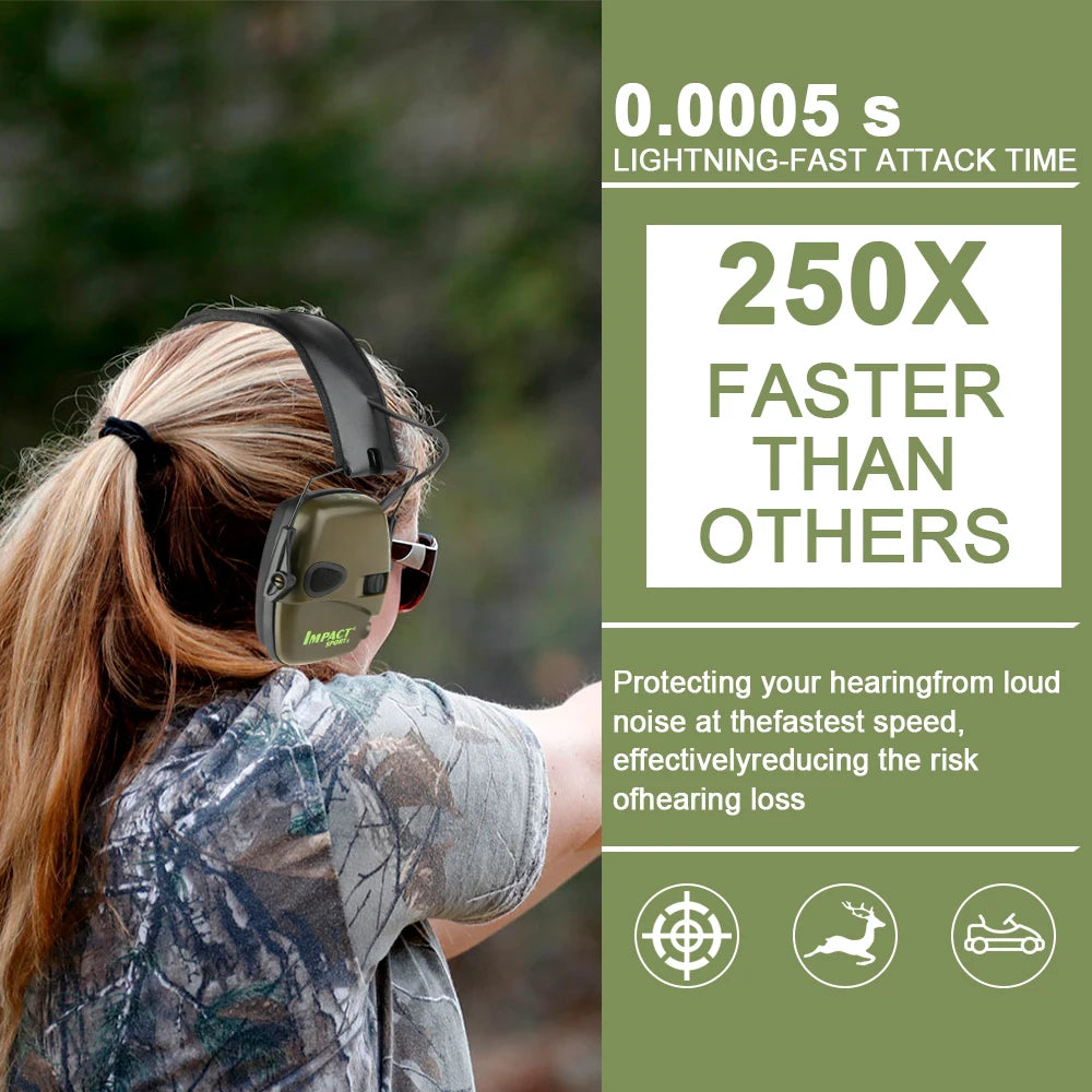 Original Tactical Electronic Shooting Earmuff Outdoor Sports Anti-noise Headset Impact Sound Amplification Hearing