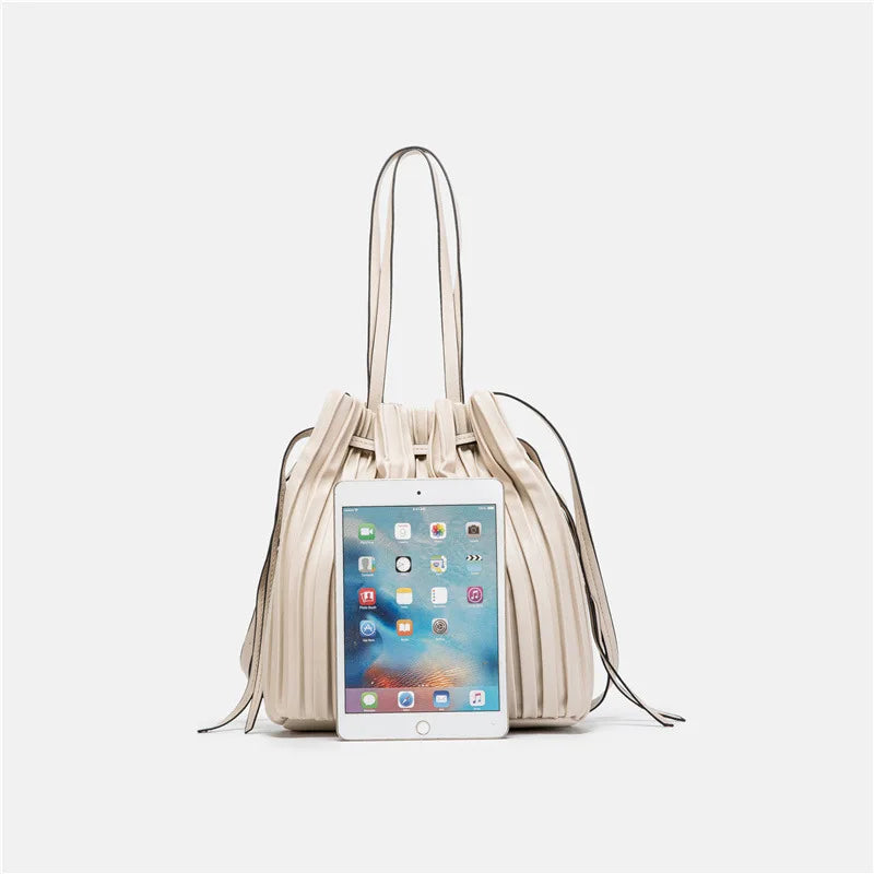 Women Pleated Bucket Crossbody Bags