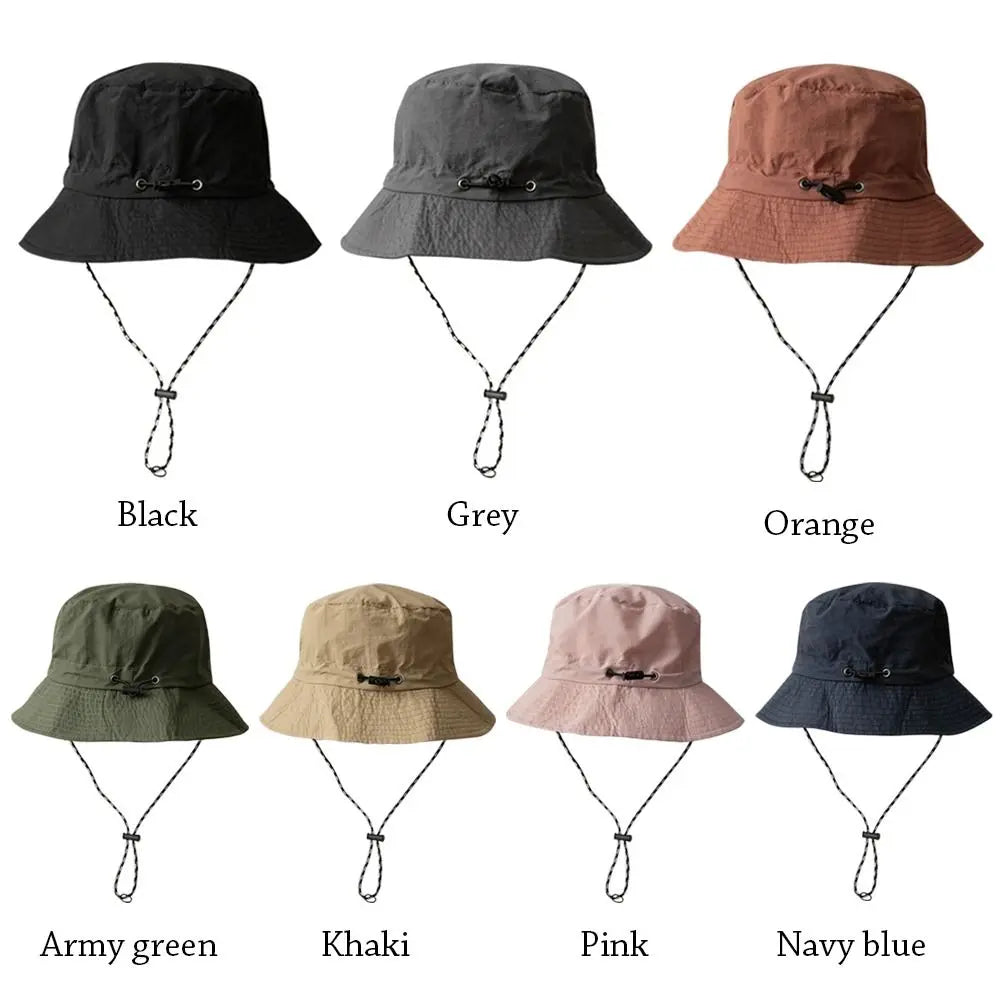 Sun Protection Waterproof Bucket Hat Summer Camping Hiking Cap Anti-UV Sun Hat Mountaineering Caps Panama Hat New Fashion