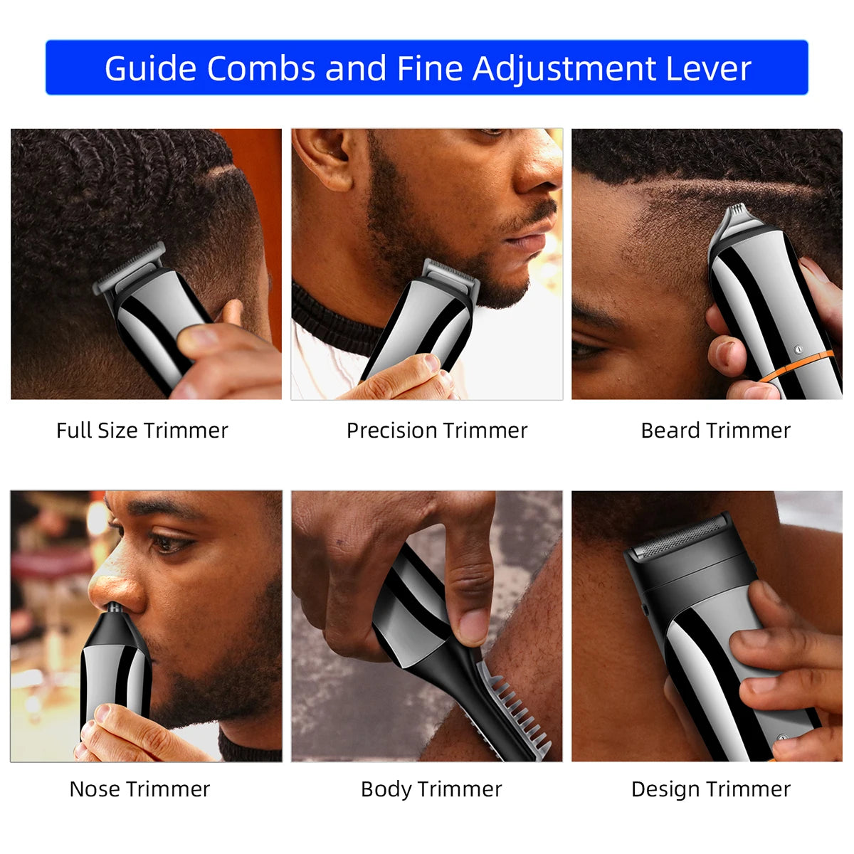 KIKIDO KK-860 10in1 multi hair trimmer men facial,beard,body grooming kits electric hair clipper nose ear trimer rechargeable