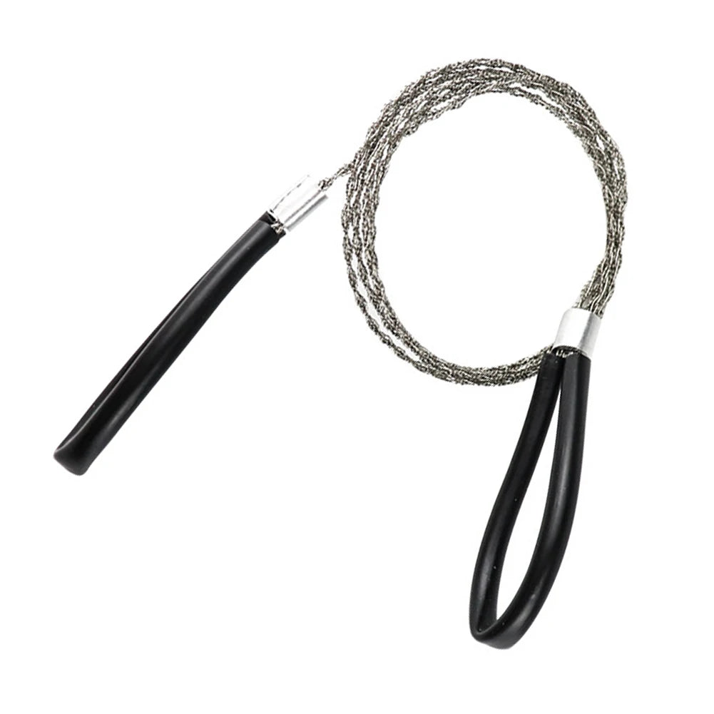 Portable Stainless Steel Wire Saw with Finger Handle Outdoor Camping Hiking Pocket Manual Cutting Chain Saws Survive Tool