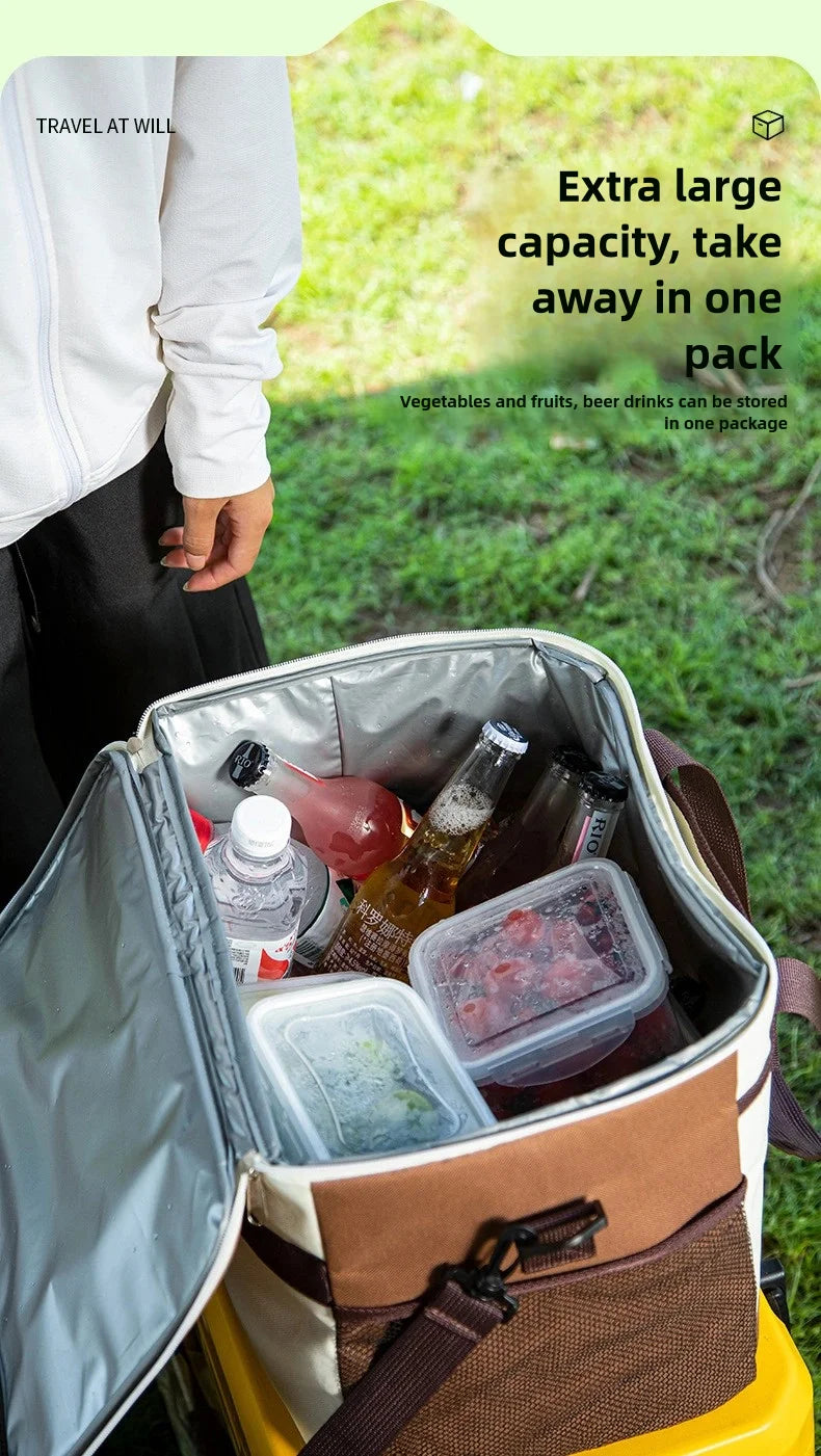 Camping Ice Bag Insulated Storage Outdoor Large Capacity Refrigerated Ice Pack Delivery Bag C Commercial Insulated Box