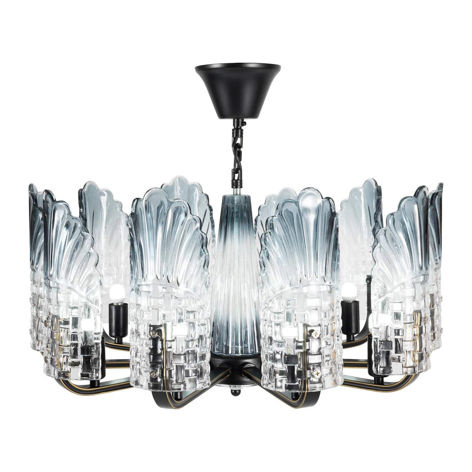 Modern Glass Chandelier – Chain Pendant Light