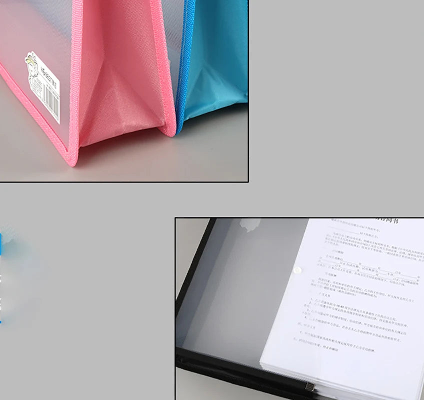 A4 A3 Document Bag Plastic Envelope Bag Large Capacity Document Organizer Pvc Waterproof Stationery Bag Office Metting Supplies