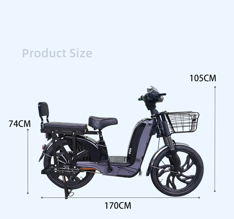 22 Inch Bailing King Electric Bicycle Heavy Type Household E-bike 400/800W электровелосипед Lithium Battery Electric Bike