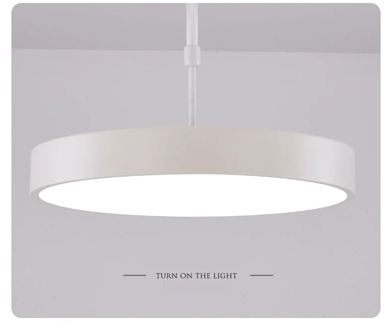 Modern simple led round ceiling lamp restaurant study clothing store shop office lamp creative personality chandelier