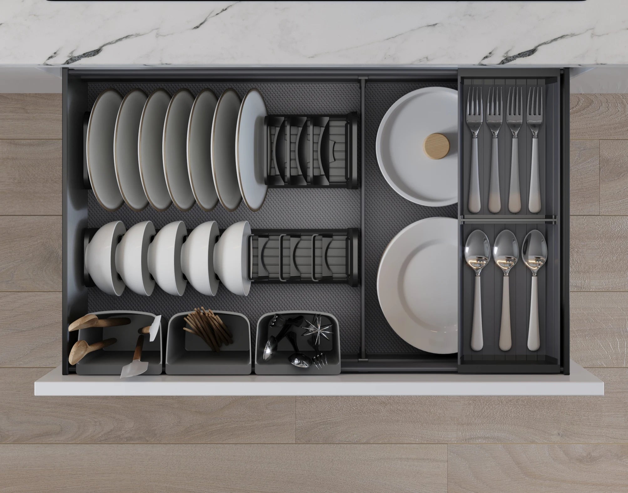 Slide-Out Kitchen Cabinet Organizer Drawer