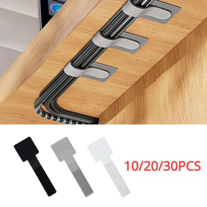 Reusable Cable Storage Boxs Sticker Desk Organizing Adjustable Cable Holder  Organizer Desktop Management Belt