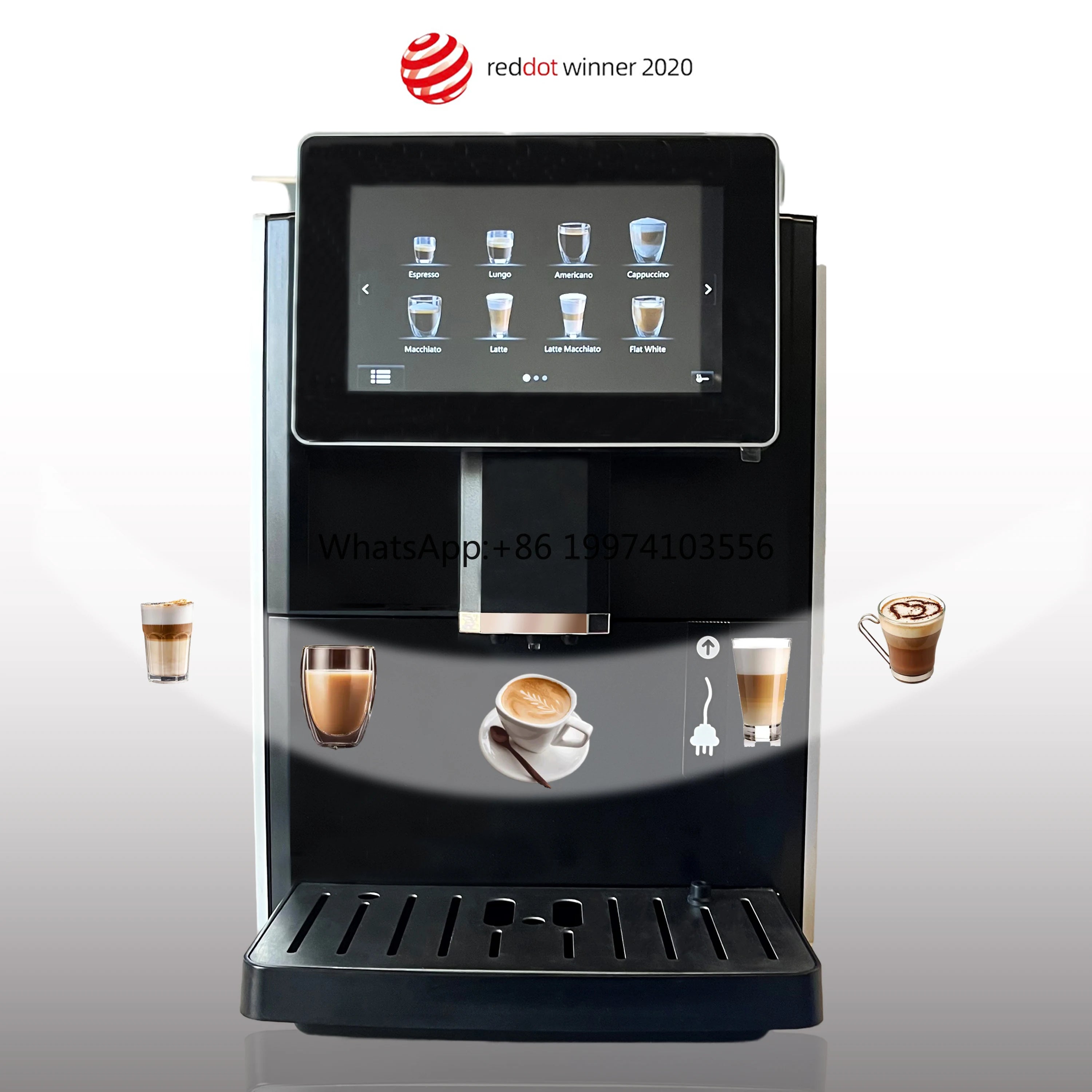 Luxury Household Fully Automatic Intelligent Espresso Coffee Maker Machine With Touch Screen Display