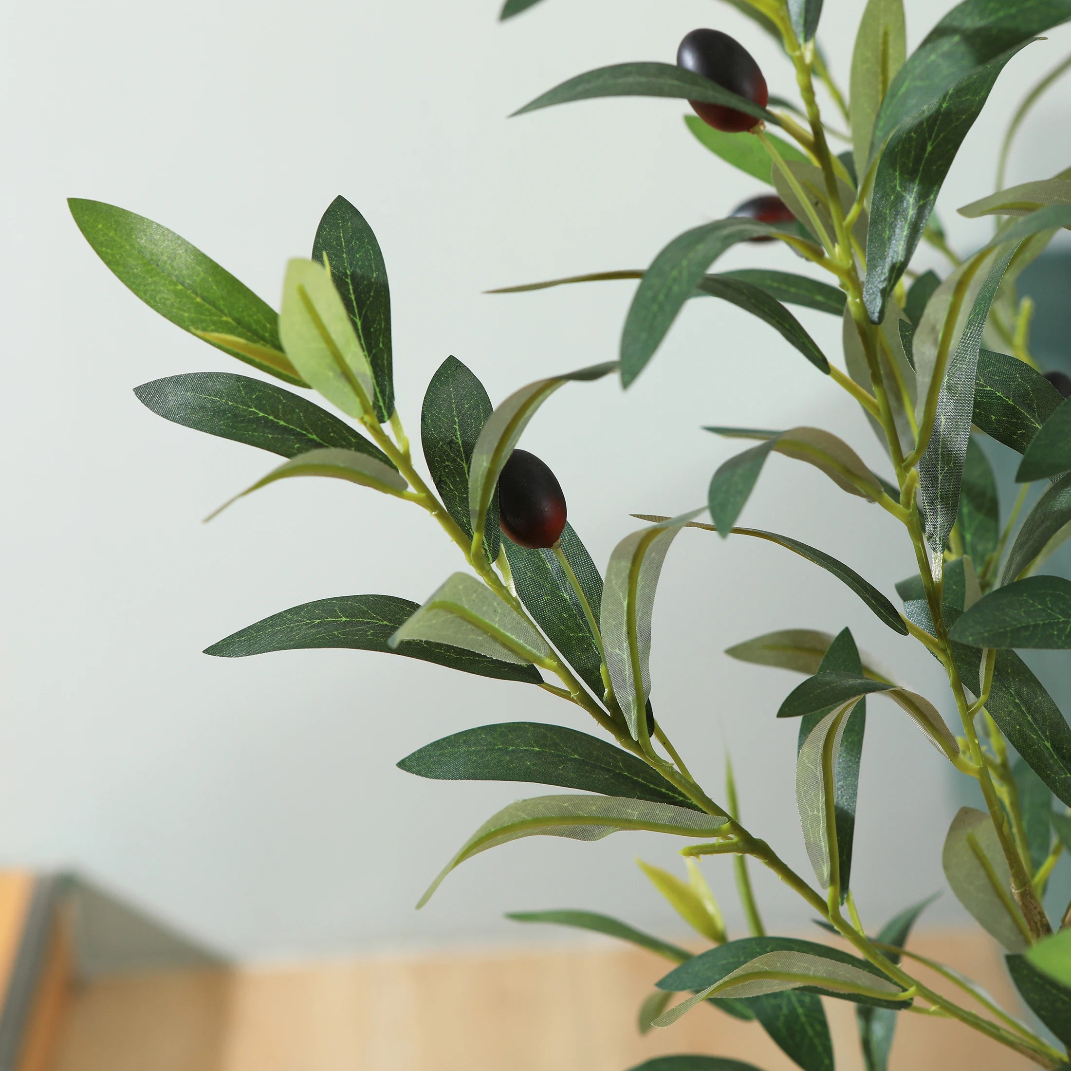 Artificial Olive Tree with Matte White Planter