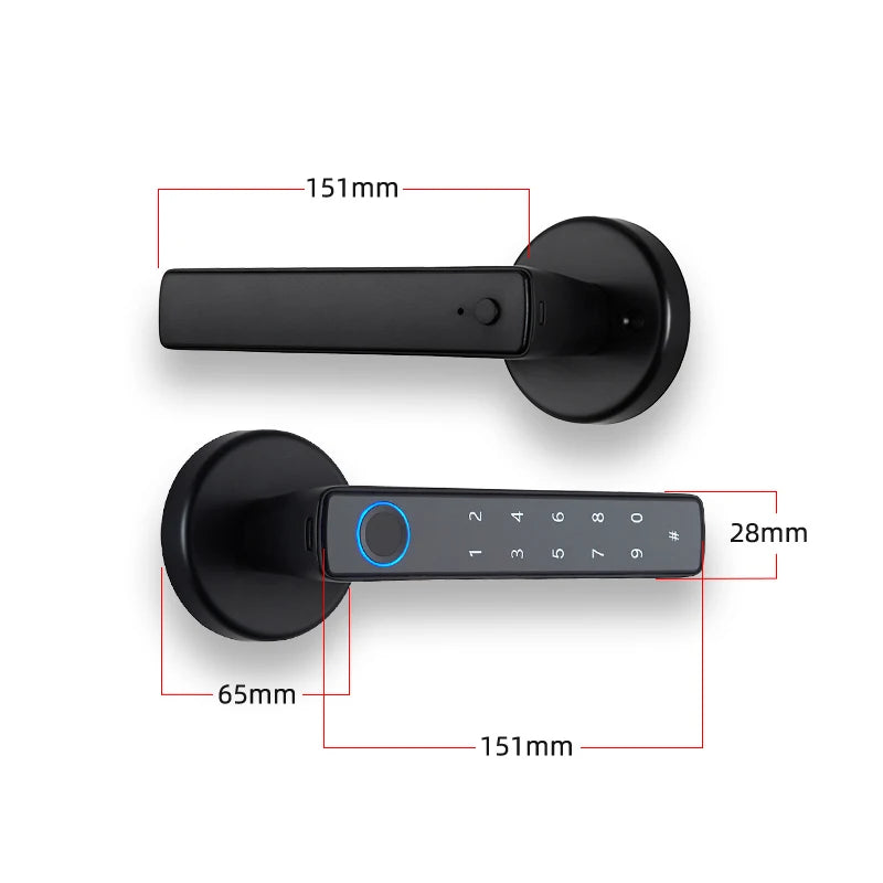 Tuya Smart Fingerprint Door Lock knob Bluetooth Wireless Digital Door Lock Keyless Entry Door Lock Home Security Remote Lock