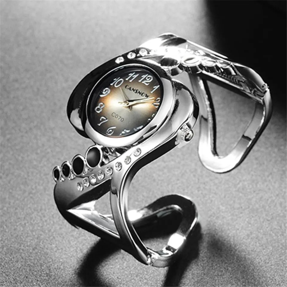 Elegant Bangle Quartz Wristwatch