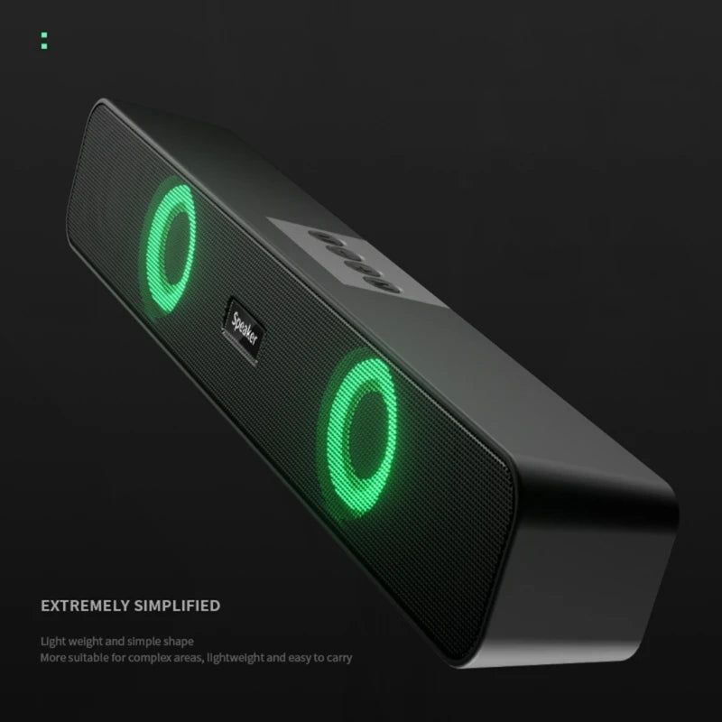 New RGB Bluetooth-compatible Speaker Subwoofer Home Theater Desktop Wireless Speakers Dual-speaker U-Disk Soundbar Box