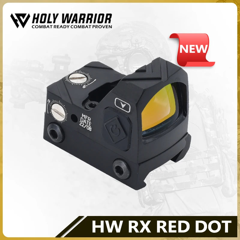 Holy Warrior New Tactical RX Red Dot Reflex Optic Sight for Hunting Airsoft with Picatinny Mount