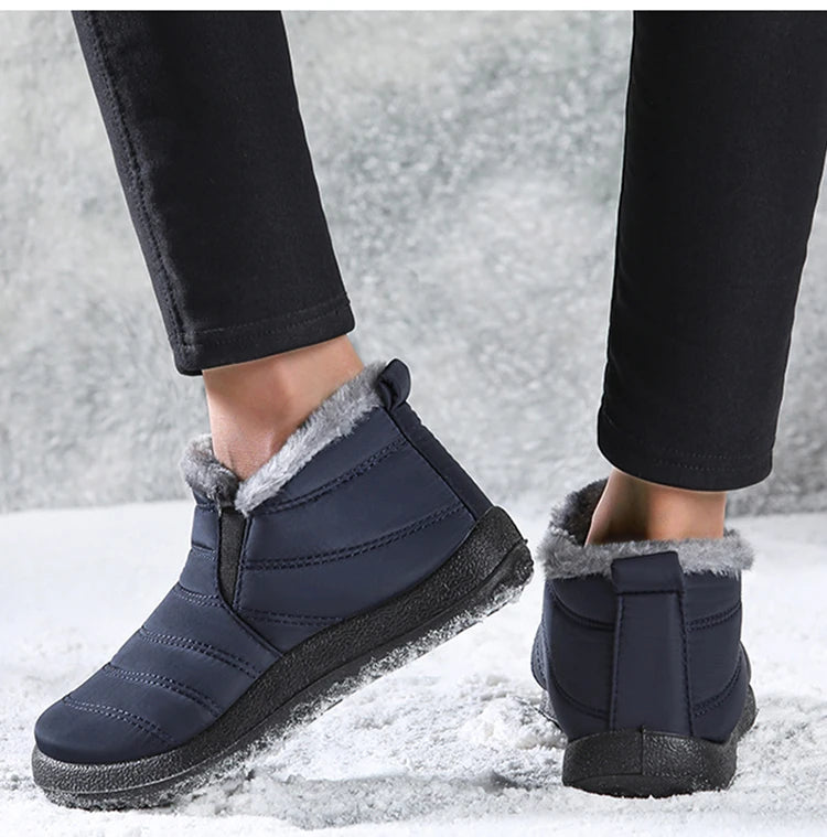 Platform Boots Women Snow Plush Shoes Woman Slip On Shoes New Ankle Boots Winter Boots For Women Lightweight Botas Mujer