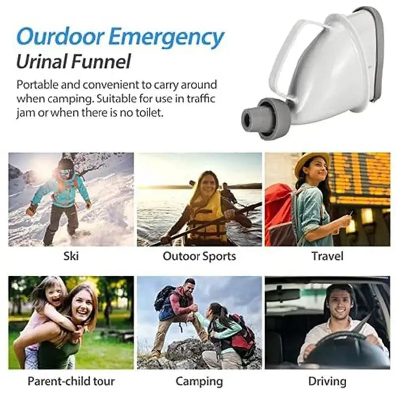 Outdoor Car Camping Toilet Male Female Urinal Funnel Equipment Toilet Emergency Peeing Urine Camping Funnel Portable Traffi A9U4