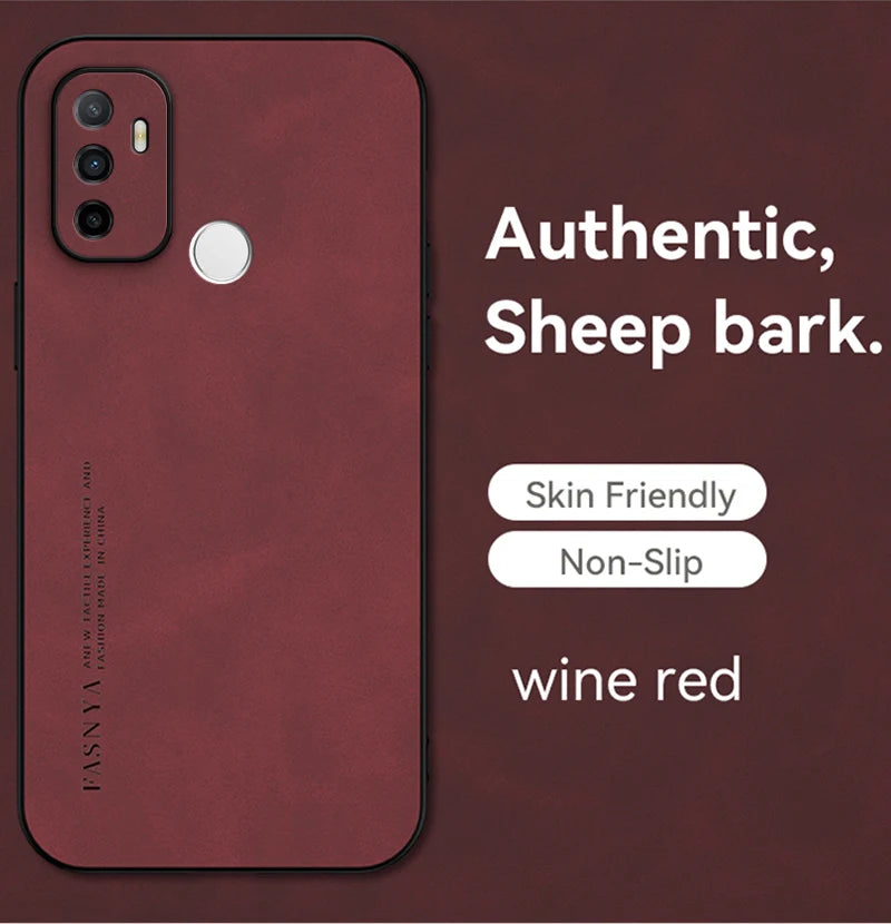 Classic Sheepskin Pattern Leather Soft Cover For Oppo Find X5 X6 X7 Ultra X3 Pro Lite Neo Matte Phone Case