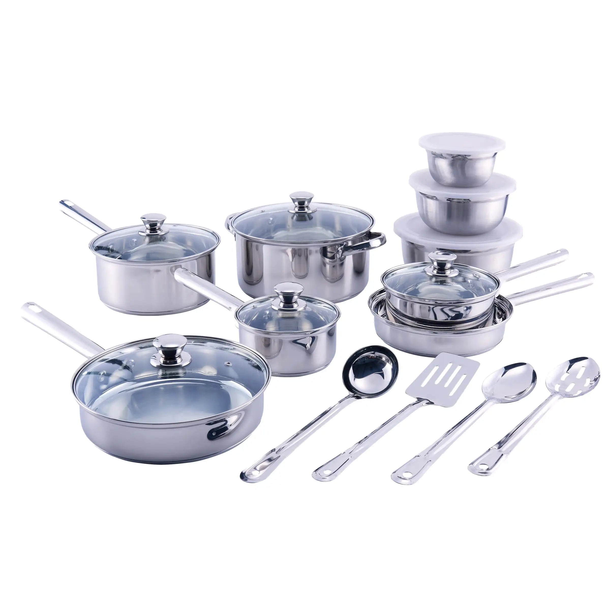 24-Piece Stainless Steel Cookware Set – Complete Kitchen Essentials