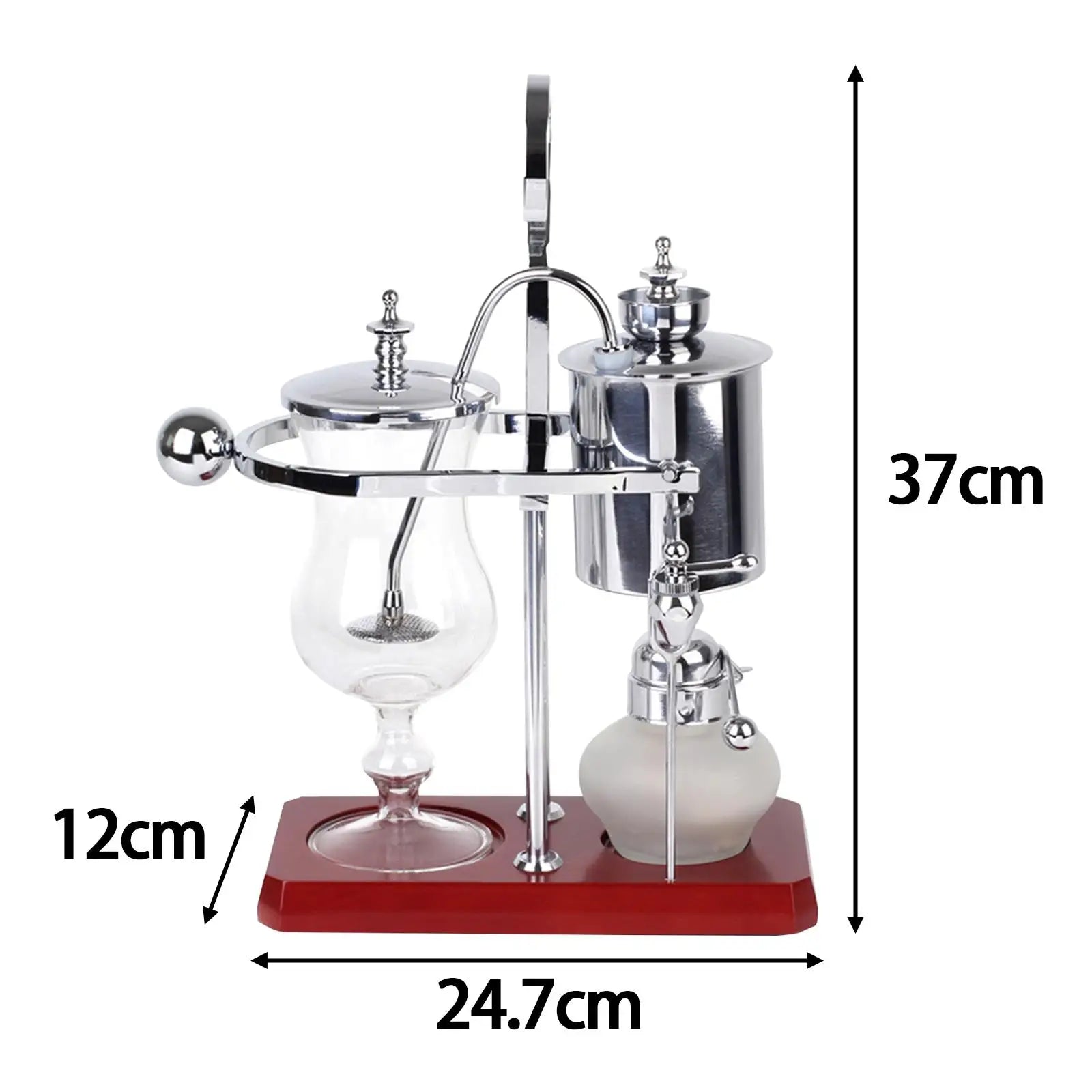 Belgium Brewing Machine Luxury Tabletop Classic Coffee Enthusiasts Vintage Siphon Coffee Maker for Bar Hotel Camping Office Home