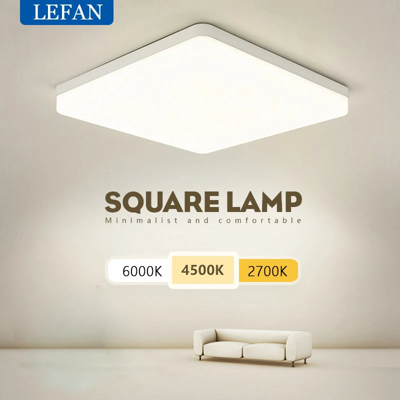 modern square atmospheric LED ceiling Lighting living room light simple bedroom light Nordic light rectangular art