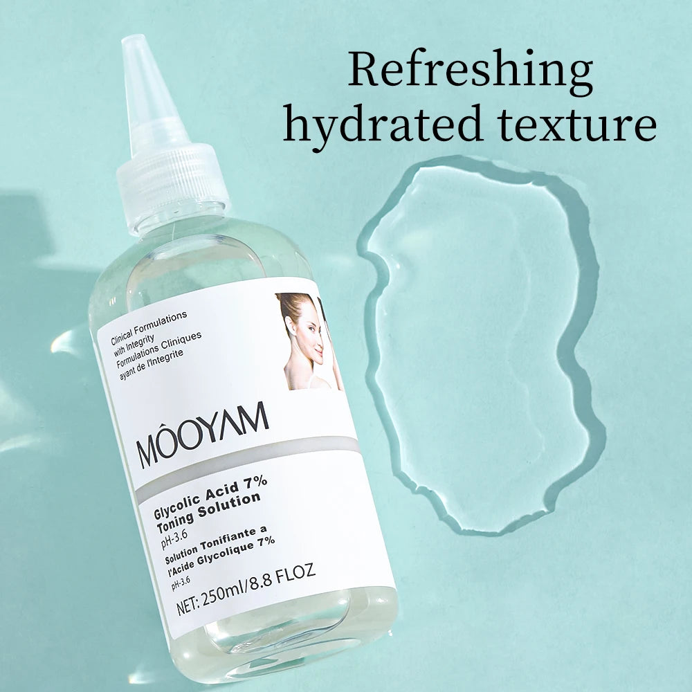 7% Glycolic Acid Essence Moisturizing Remover Acid Hydrating Liquid Fruit Acid Toner Facial Skin Care 250ml