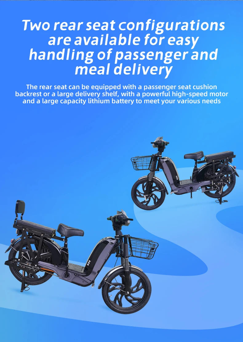 22 Inch Bailing King Electric Bicycle Heavy Type Household E-bike 400/800W электровелосипед Lithium Battery Electric Bike