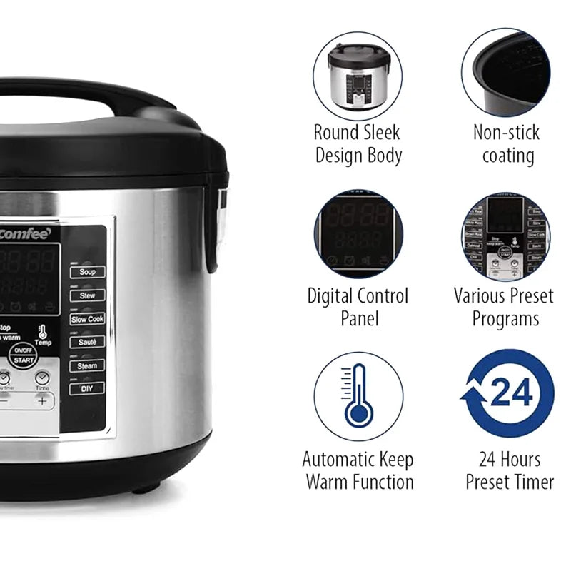 Household rice cooker (12 cooking programs) large capacity programmable, new experience of smart cooking, high-end rice cooker