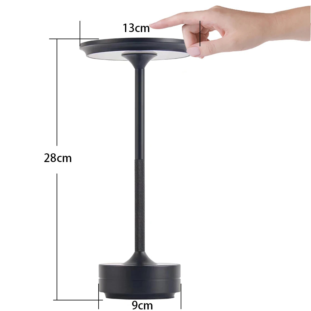 LED Desktop Lamp USB Touch Dimming Metal Recharge Night Light For Coffee Bar Restaurant Bedside Reading Decoration Table Lamps