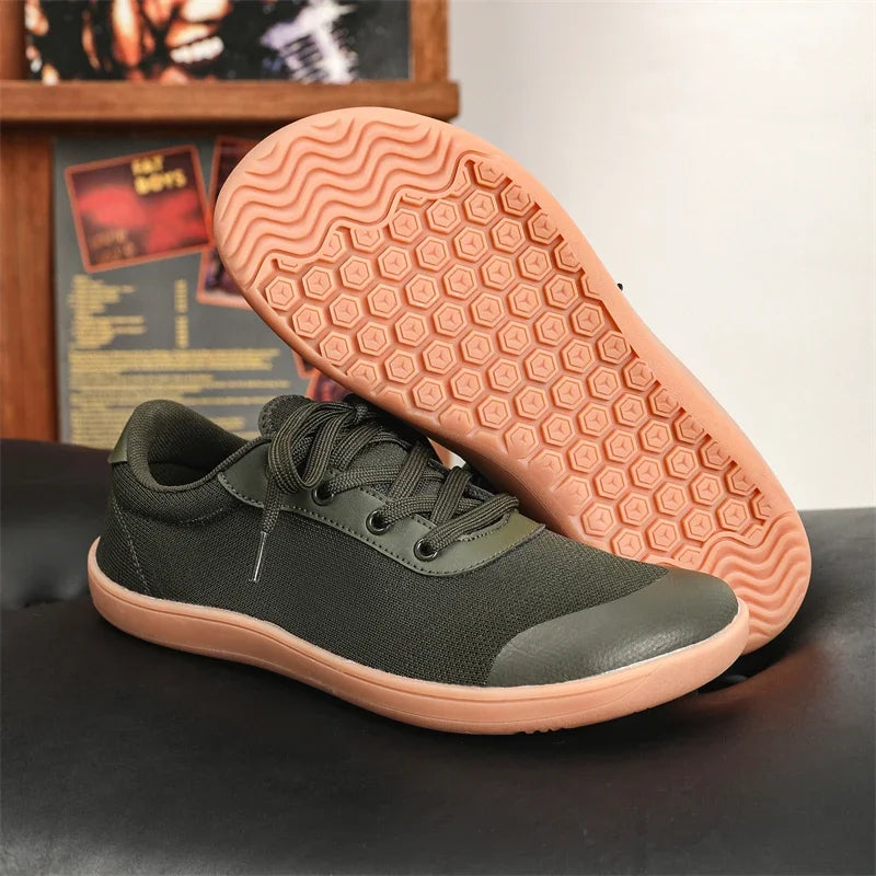 Men Wide Barefoot Shoes Casual Canvas Shoes Big Size Walking Training Minimalist Sneakers Zero Drop Non Slip Women Gym Flats