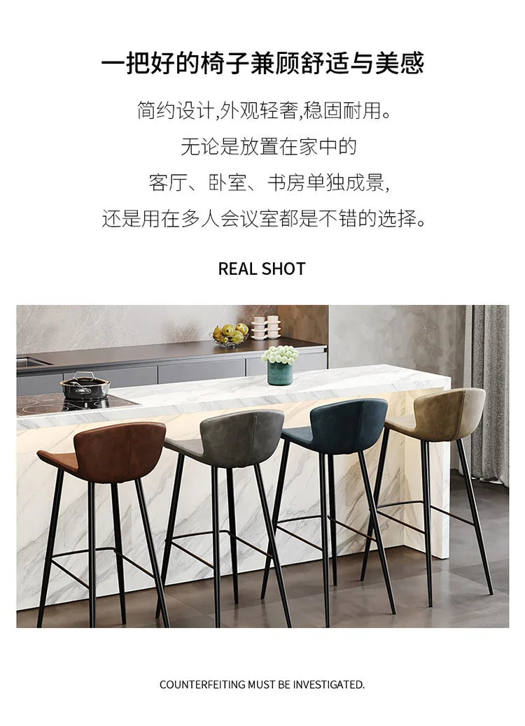 Height Counter Bar Stools Dining Relaxing Living Room Minimalist Designer Chair Office Breakfast Banqueta Bar Furniture TD50DC