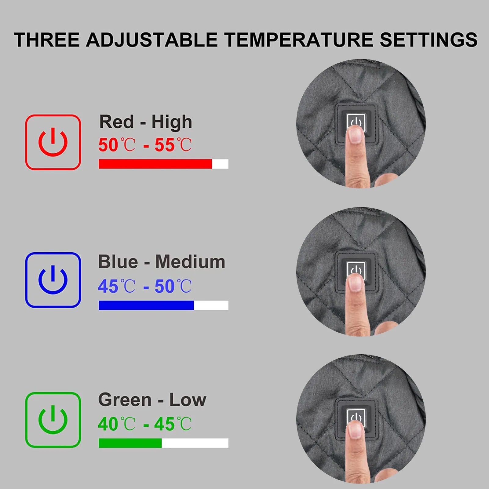 Heated Hand Pouch Soft Fleece Lining Heated Hand Pouch 3 Temperature Settings Handwarmers With USB Connector Heated Hand Muff