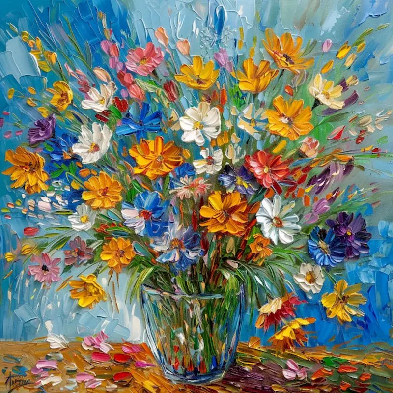 GATYZTORY Oil Painting By Numbers Flower On Canvas With Frame DIY 60x75cm Paint By Numbers On Canvas Handpaint Decor Painting