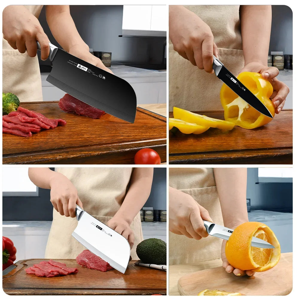 High-end kitchen knife, new gradient color knife, sharp stainless steel fruit knife kitchen knife, cook special cookware bbq