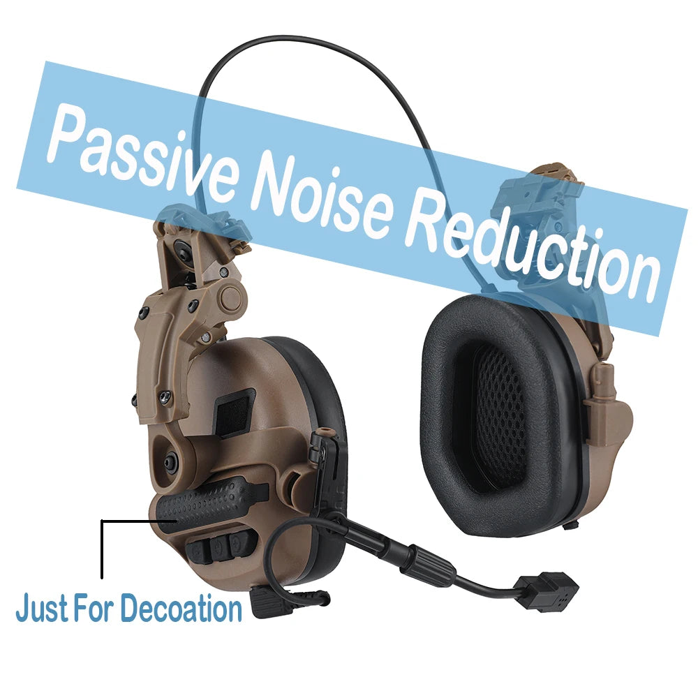 ARM NEXT Tactical Headset Non-picking Noise-Cancelling Headset Microphone Intercom Military Headphones with PTT Adapter