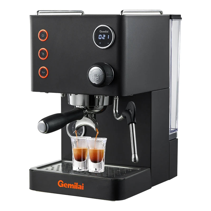 New CRM3007L Luxury 2 In 1 With Milk Frother Small Professional Latte Cappuccino Espresso Coffee Maker Machine