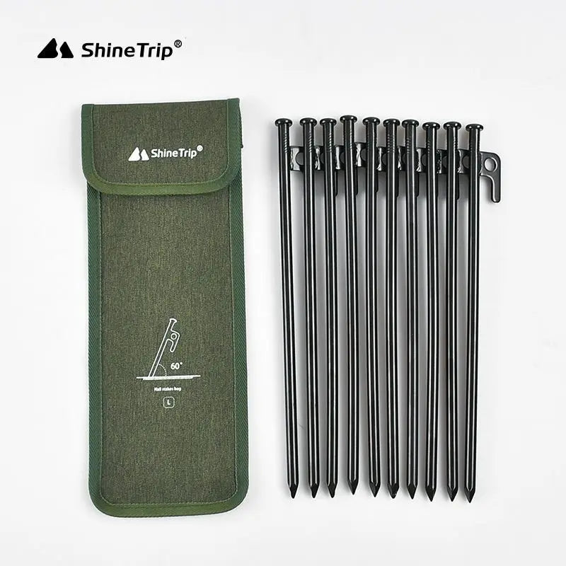 Tent Stakes Heavy Duty 20cm-30cm Steel Tent Pegs for Camping Unbreakable and Inflexible with Storage Bag for Outdoor Camping