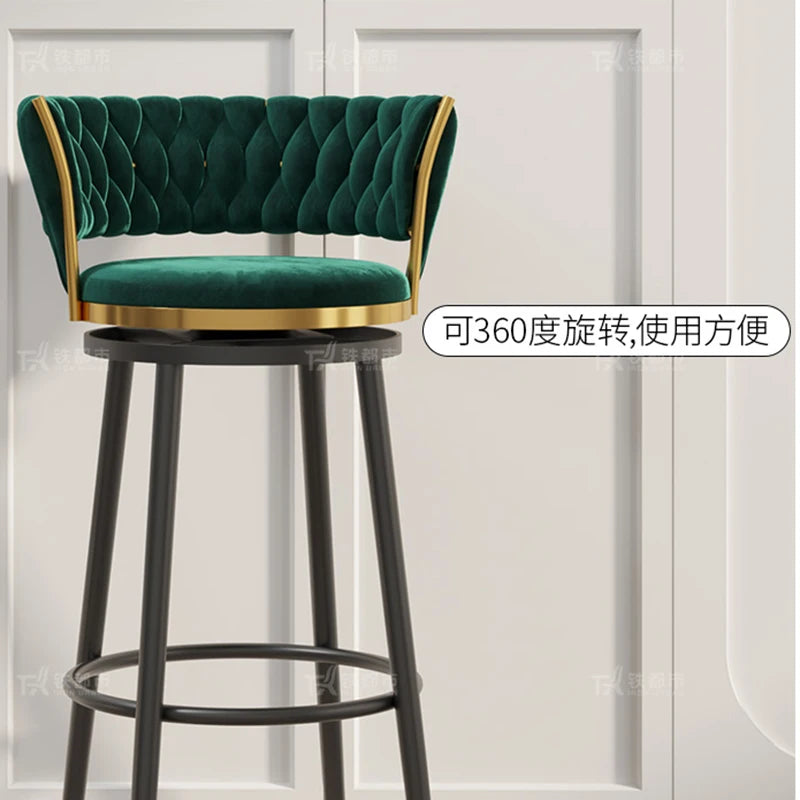 Reception  Bar Stools Dining Swivel Office High Luxury Furniture Manicure Minimalist Modern Bancos Para Barra Furnitures TD50DC