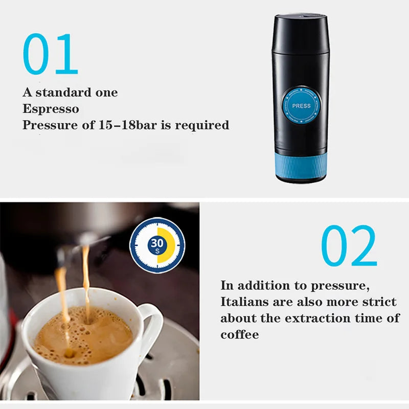 Fully Automatic Espresso Coffee Machine Electric Mini Multifunctional Portable Coffee Machine