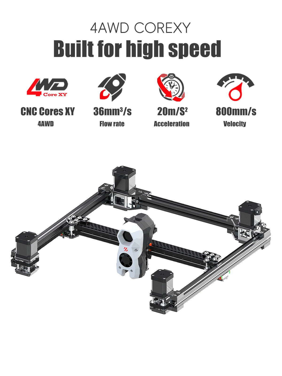 Upgraded SIBOOR Voron Trident [JUNE, 2024] CNC Metal Structure 4AWD CoreXY 3D Printer DIY Desktop Automatic Leveling 3D Full Kit