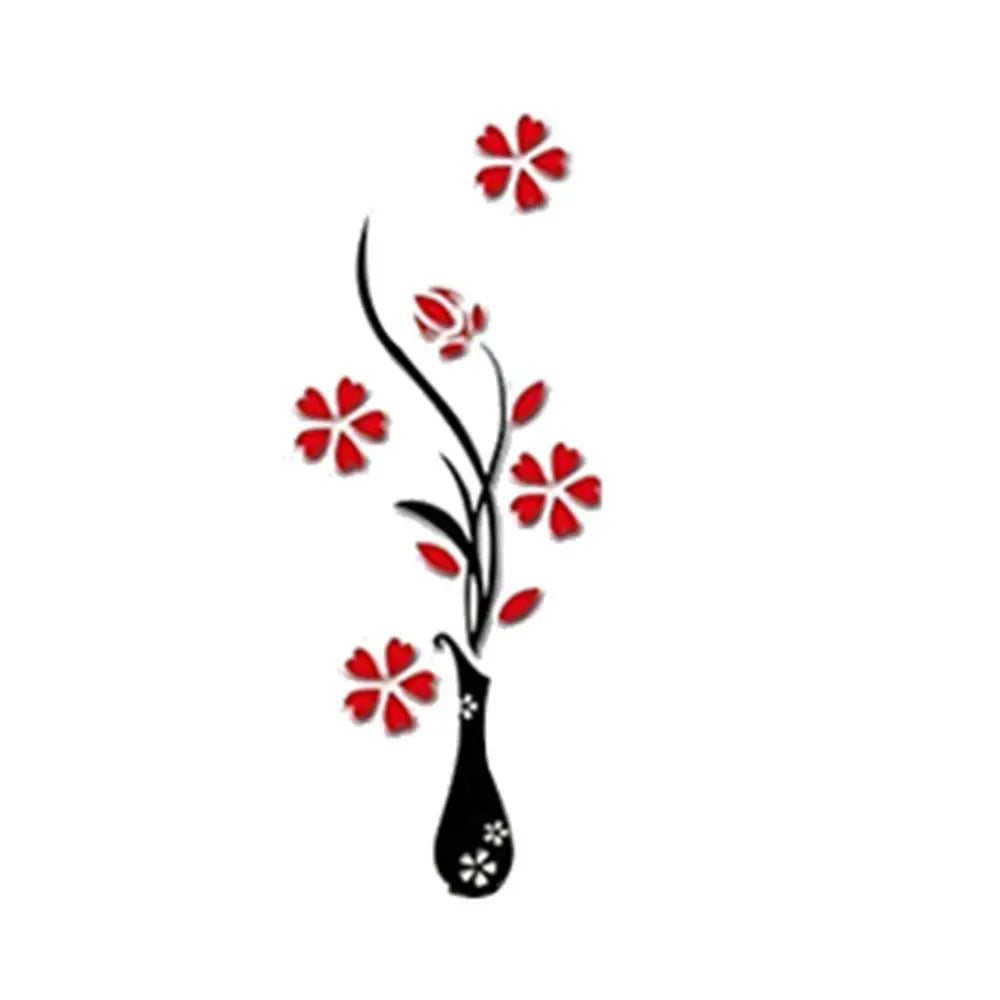 FloraVista 3D Vase Wall Sticker