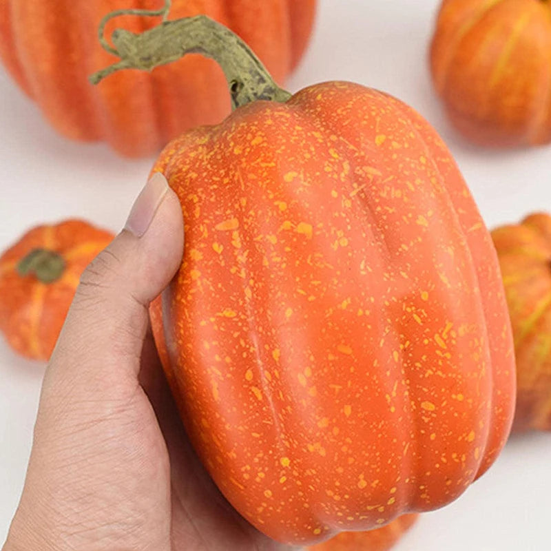 7pcs Simulation Pumpkin Model Fake Vegetable Halloween DIY Craft Home Table Display Birthday Party Wedding Fall Harvest Decor