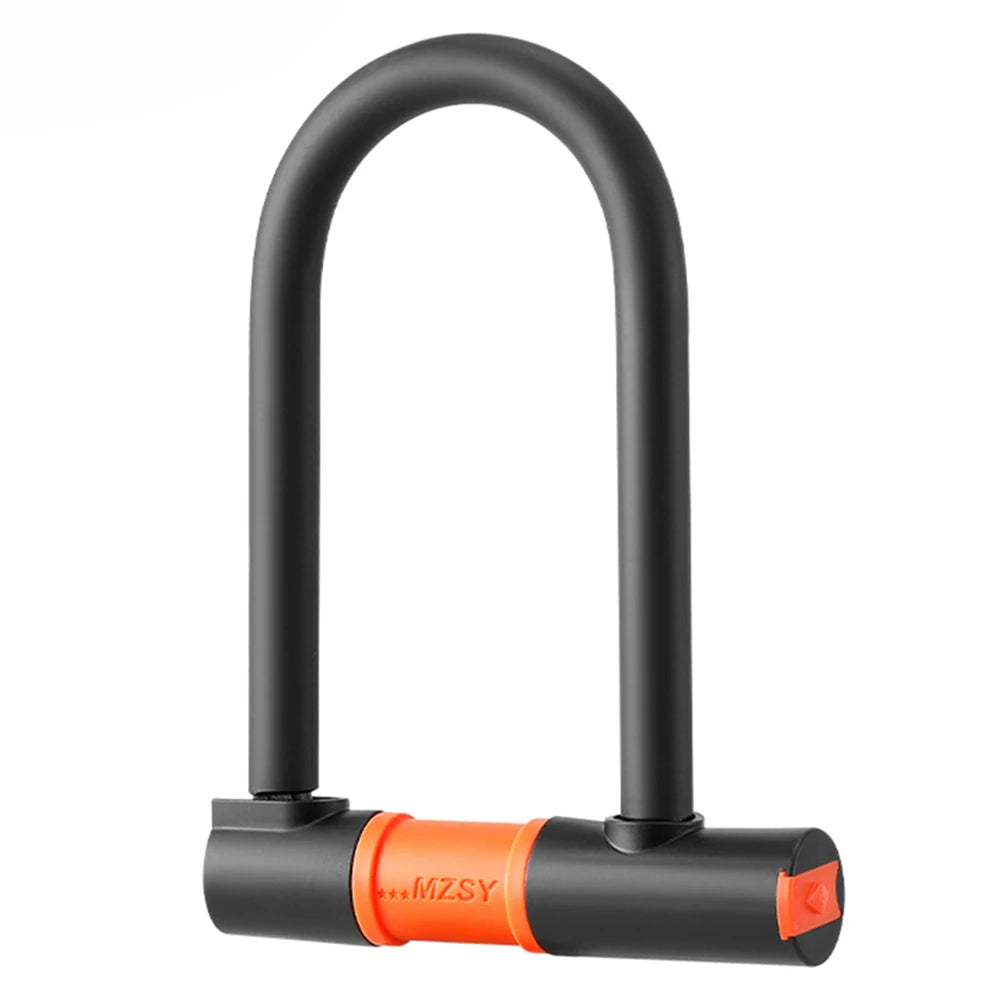 Bike U Lock Portable Mountain Road Bike Padlock Anti-theft Security Bike Lock Dustproof with 2 Keys Bicycle Accessories