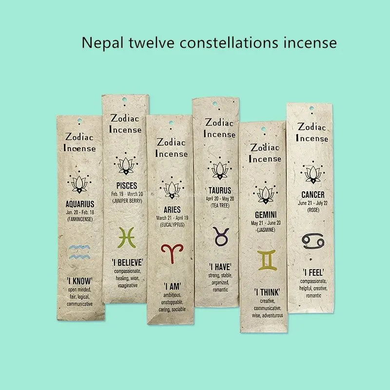 Nepal Zodiac Handmade Line Incense Natural Incense Bamboo Stick Incense DIY Indoor Incense Natural Plants To Cheer Up The Spirit