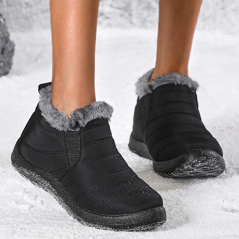 Platform Boots Women Snow Plush Shoes Woman Slip On Shoes New Ankle Boots Winter Boots For Women Lightweight Botas Mujer